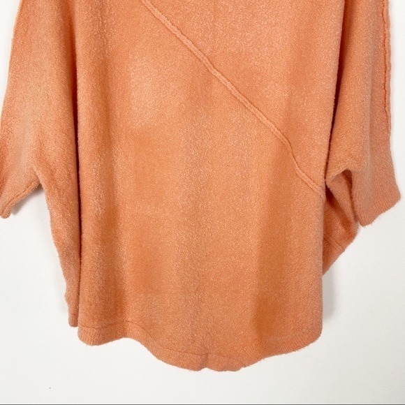 LOU & GREY Orange Soft Cozy Pullover Poncho Sweater Oversized Xs/Small Fall - Picture 4 of 7